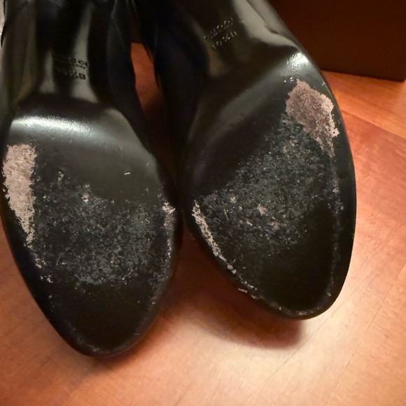 Gucci S.TTO Pelle's Cuoio betis calf ankle boots in "nero" size 10.5 - Picture 8 of 13